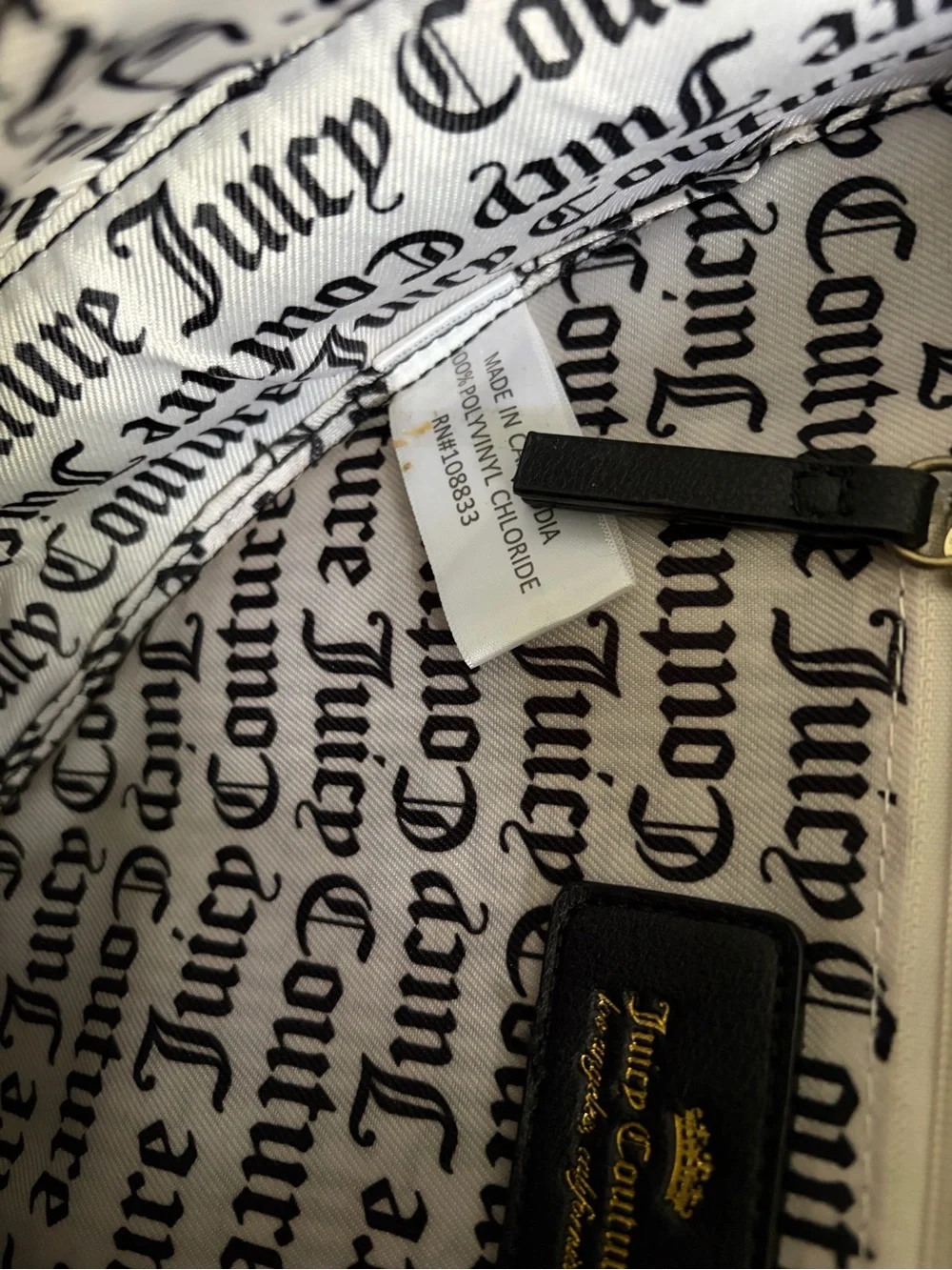 Juicy Couture Black Heart Shaped Backpack